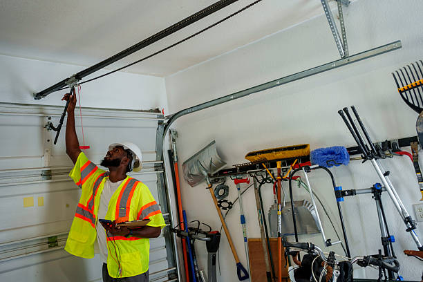 Professional Garage Door Panel Replacement technician working in Battle Creek, NE